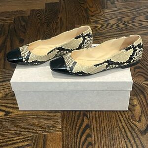Jimmy Choo Black and Cream Women's Flats